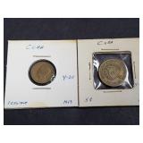 1953 1 Centavo & 1943 5 Centavos Cuba