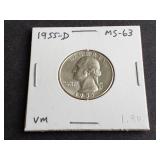 1955 D Washington Quarter High Grade