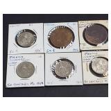 (2) 1956, (2) 1968, 1970 & 1975 50 Centavos Mexico