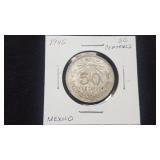 1945 50 Centavos from Mexico 72% Silver