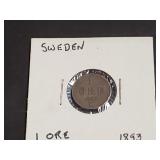 1893 1 Ore From Sweden
