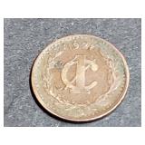 1921 M 1 Centavos From Mexico