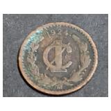 1924 M 1 Centavos From Mexico