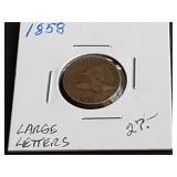 1858 Flying Eagle Cent Large Letters