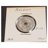 1905 10 Centimes From French Belgium