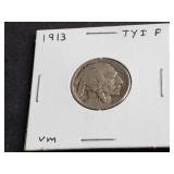 1913 Buffalo Nickel Type 1