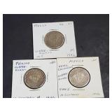 (3) 1946 10 Centavos From Mexico