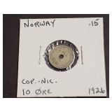 1926 10 Ore From Norway