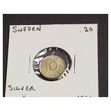 1960 10 Ore From Sweden 40% Silver