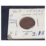 1907 Indian Head Cent Full Liberty