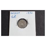 1832 Go MJ 1/2 Real 90.3% Silver From Mexico