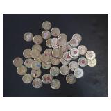 50 Colorized Canadian 25 Cent Coins