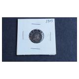 1907 5 Cents Edward VII From Canada 92.5% Silver