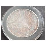 1901 Mo AM UN Peso Fm Mexico 90.27% Silver Rainbow
