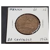 1952 20 Centavos From Mexico