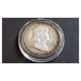 1953 D Franklin Half Dollar Toning
