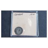 1910 5 Cents Edward VII From Canada 92.5% Silver