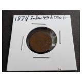1874 Indian Head Cent