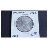 1962 1/2 Balboa From Panama 90% Silver