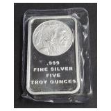 5 Ounce .999 Silver Bar