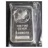 Sunshine Minting 5 Ounce .999 Silver Bar
