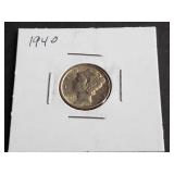 1940 Mercury Dime
