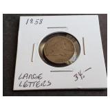 1858 Flying Eagle Cent Large Letters