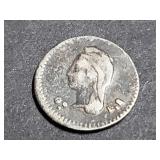 1846 Go LR 1/4 Real Guanajuato Mexico 90.3% Silver