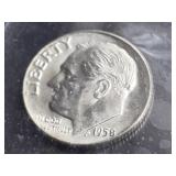 1958 D Roosevelt Dime High Grade