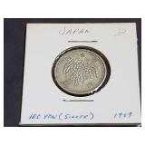 1959 100 Yen From Japan 60% Silver