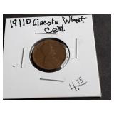 1911 D Lincoln Wheat Cent