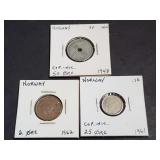 1962 2 Ore, 1961 25 Ore & 1948 50 Ore From Norway