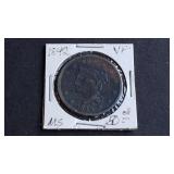 1842 Braided Hair Large Cent