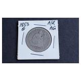 1853 O Seated Liberty Quarter