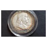 1962 D Franklin Half Dollar Toning