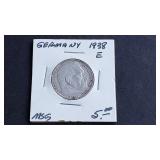 1938 E 2 Reichsmark Swastika Germany 62.5% Silver
