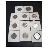11 Different 50 Centavos From Mexico
