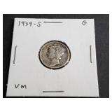 1939 S Mercury Dime