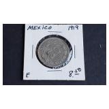 1919 50 Centavos From Mexico 72% Silver