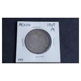 1907 50 Centavos From Mexico 80% Silver