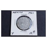 1921 50 Centavos from Mexico 72% Silver