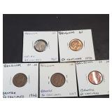 5 Coins From Belgium