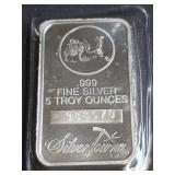 Silvertowne 5 Ounce .999 Silver Bar 988570