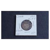 1900 5 Cents Victoria From Canada 92.5% Silver