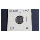 1917 5 Cents George V From Canada 92.5% silver