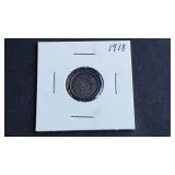 1918 5 Cents George V From Canada 92.5% silver