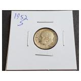 1952 S Roosevelt Dime