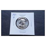 1981 D Susan B Anthony Dollar