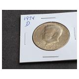 1974 D Kenndy Half Dollar