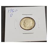 1950 D Roosevelt Dime